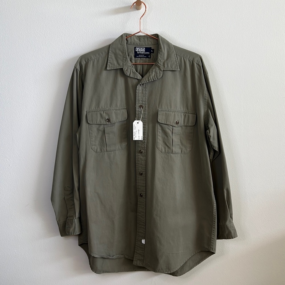 Polo Ralph Lauren Military Inspired Long Sleeve Woven - Mens Large